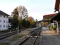 View of station building and platform