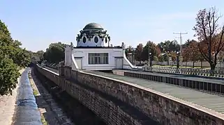 The Vienna River beside the station