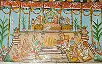 Painting depicting Tejaji's marriage at Pushkar