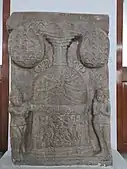 Worship of a stupa, which has a Jataka scene. Before 100