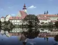 Telč viewed across the ponds