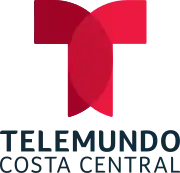 The Telemundo logo, two overlapping curved shapes forming a red "T", and on two lines below, the words "Telemundo" and "Costa Central"