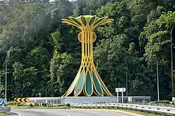 "Welcome to Temburong District" sign