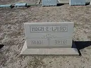 The grave site of Hugh E. Laird (1882–1970).