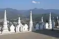 Doi Kong Mu gazing out to the town of Mae Hong Son, Daen Lao Range is a backdrop