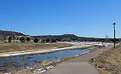 Templeton Gap Floodway, looking up towards the gap