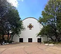 The church at the main entrance to the Mdellin Campus on 70th Avenue