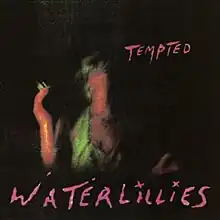 The album cover for Tempted, on which a woman wearing a green dress and sunglasses is throwing her head back