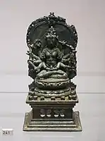 Ten-armed Tantric Goddess (perhaps Chunda), Central Java, Prambanan, 10th century AD, bronze.