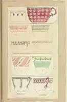 tea cup designs, 1845–55