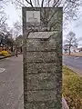 Obelisk detailing the history of the Tennessee State Capitol