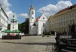 Castle square with the Church of Saint John the Baptist