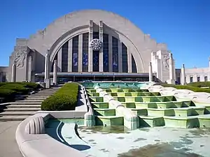 Cincinnati Union Terminal in Ohio (1933) now also functions as a museum and cultural center.