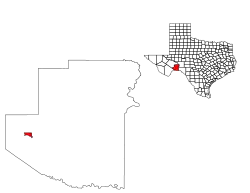 Location of Sanderson, Texas