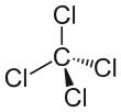 Structural formula of tetrachloride