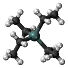 Ball-and-stick model of the tetraethylgermanium molecule