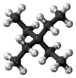 Ball and stick model of tetraethylmethane