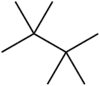Skeletal formula of tetramethylbutane