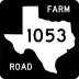 Farm to Market Road 1053 marker