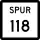State Highway Spur 118 marker