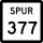 State Highway Spur 377 marker