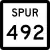 State Highway Spur 492 marker