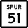 State Highway Spur 51 marker