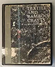 Front cover of Textile and Bamboo Crafts of the Northeastern Region (1983) by Aditi (née Shirali) Ranjan. Published by NID.