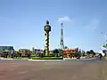 Asia Clock Tower in the centre of Vị Thanh city