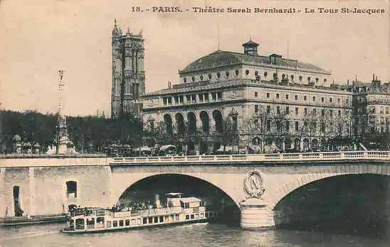 The Théâtre Sarah Bernhardt (now the Théâtre de la Ville)(c. 1905)