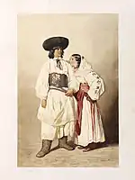 Théodore Valerio, Paysans valaques des environs de Lugos, Romanian peasants from around Lugos, 1851