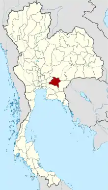 Map highlighting Prachinburi province