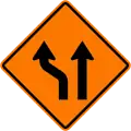 Diverted traffic (one lane on left)