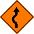 Diverted traffic, first to left