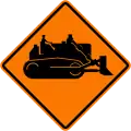 Construction vehicles ahead