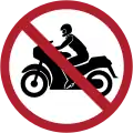 No motorcycles