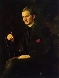 Crystal Bridges Museum of American Art.The Art Student: Portrait of James M. Wright (c.1890). Entered PAFA in 18xx. Moved to Brooklyn following ASL's failure. Became a businessman.