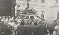 Marie's remains being taken to the Cathedral of Curtea de Argeș, in 1916.