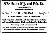 The Bacon Manufacturing and Publishing Company, advertisement, Cadenza magazine, July 1909