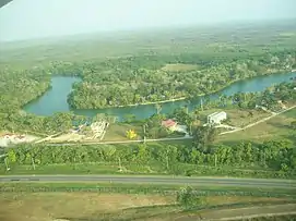 Residences near the river