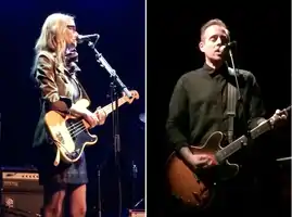 Aimee Mann (left) and Ted Leo (right)