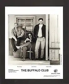 A black-and-white promotional image of the band The Buffalo Club