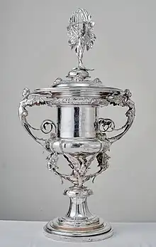 The trophy of Cooch Behar Cup at the Bengal Club, which was one of the oldest football tournaments in Asia.