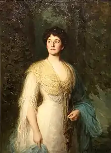 Oil painting portrait of the Countess of Minto, by Robert Harris.