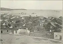 A photograph of the town overlooking Nuevitas Bay, taken in the early 1900s.