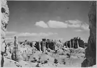 The Fairy Temple Group. Lot's Wife, Seal Castle, and Fairy Temple, 1929.
