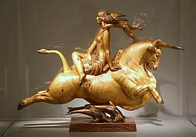 The Flight of Europa, bronze with gold leaf, by Paul Manship (1925) (Whitney Museum of American Art, New York City, N.Y.)