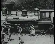 OP&E 4, an 1886-built Cooke 4-4-0 locomotive as it appeared in the Buster Keaton film, The General, portraying the famous Civil War locomotive.