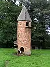 Brick tower with circular ramp