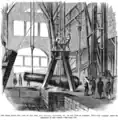 The 15-inch Rodman Gun (better known as the Floyd Gun) in 1860 at the Fort Pitt Foundry, Pittsburg, Pa.